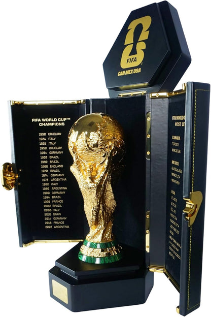 Officially Licensed FIFA World Cup 2026 Premium 260Mm Trophy Replica – 24K Gold Plated Limited Edition (Only 2026 Made) – Individually Numbered with Luxury 3-Sided Leather Display Case