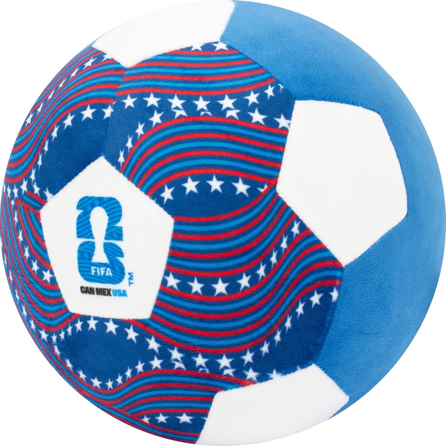 FIFA® World Cup 2026 USA 9-Inch Plush Soccer Ball - Soft, Collectible World Cup™ Plush Toy - National Team Stars and Stripes Design - Ages 3+