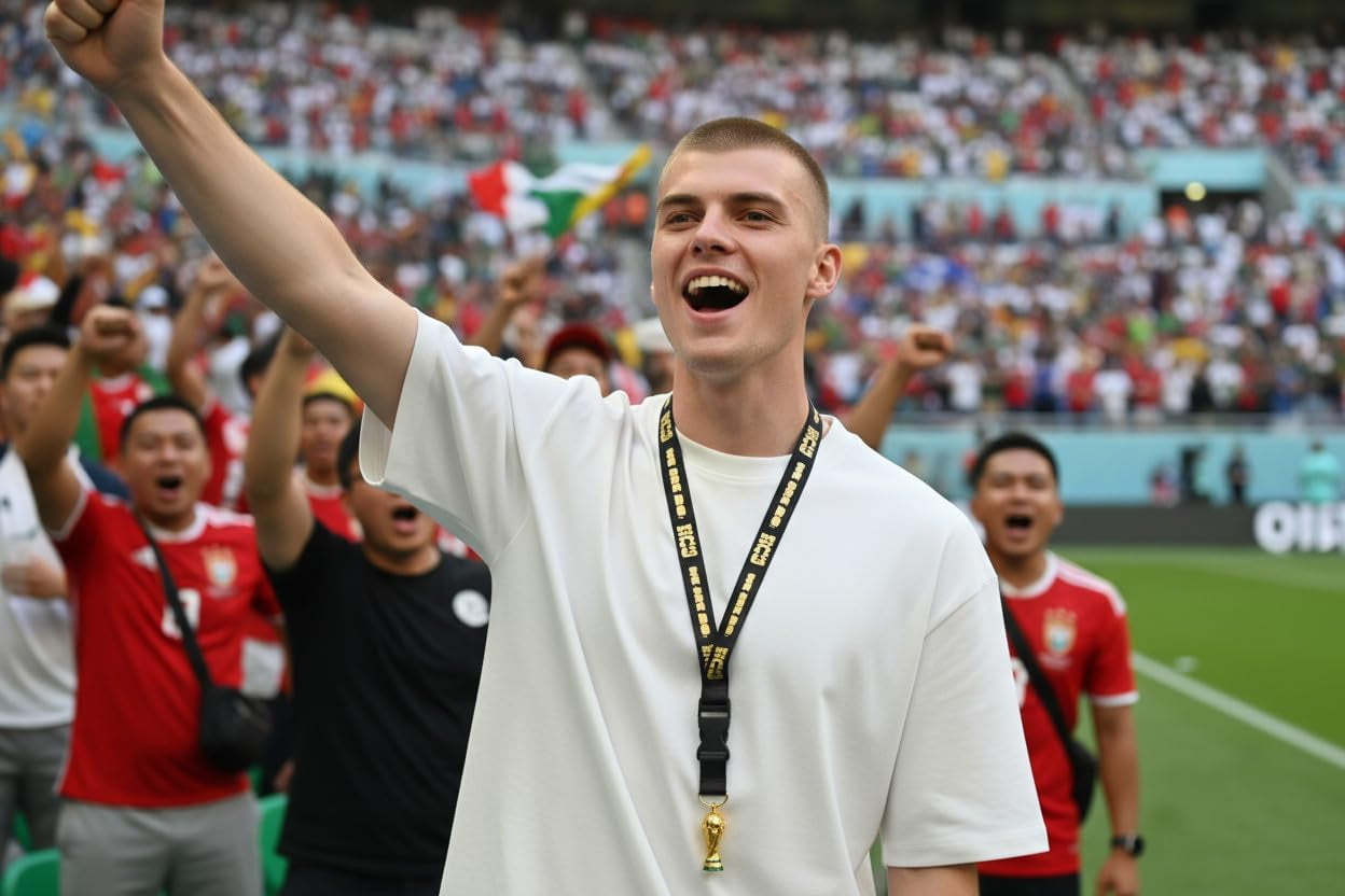Official FIFA World Cup 2026 Edition - 21 Inch Nylon Lanyard with Trophy Replica – Durable Fan Gear – Great for Holding Your Work ID, Pin Collecting, Carrying Keys and More - the World Cup Is Here