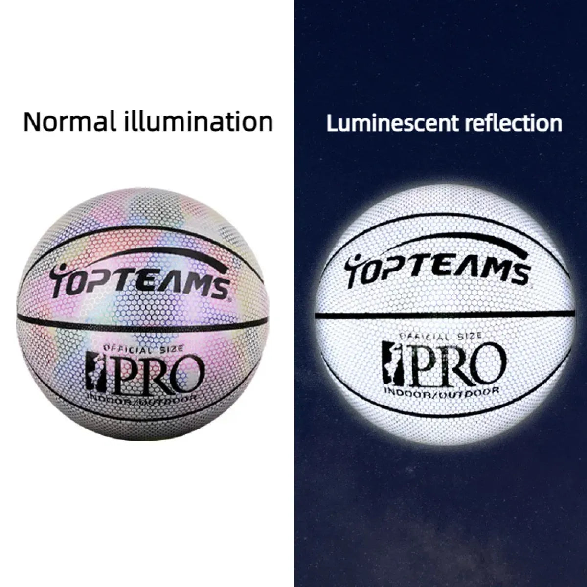 Luminous PU Basketball Size 7