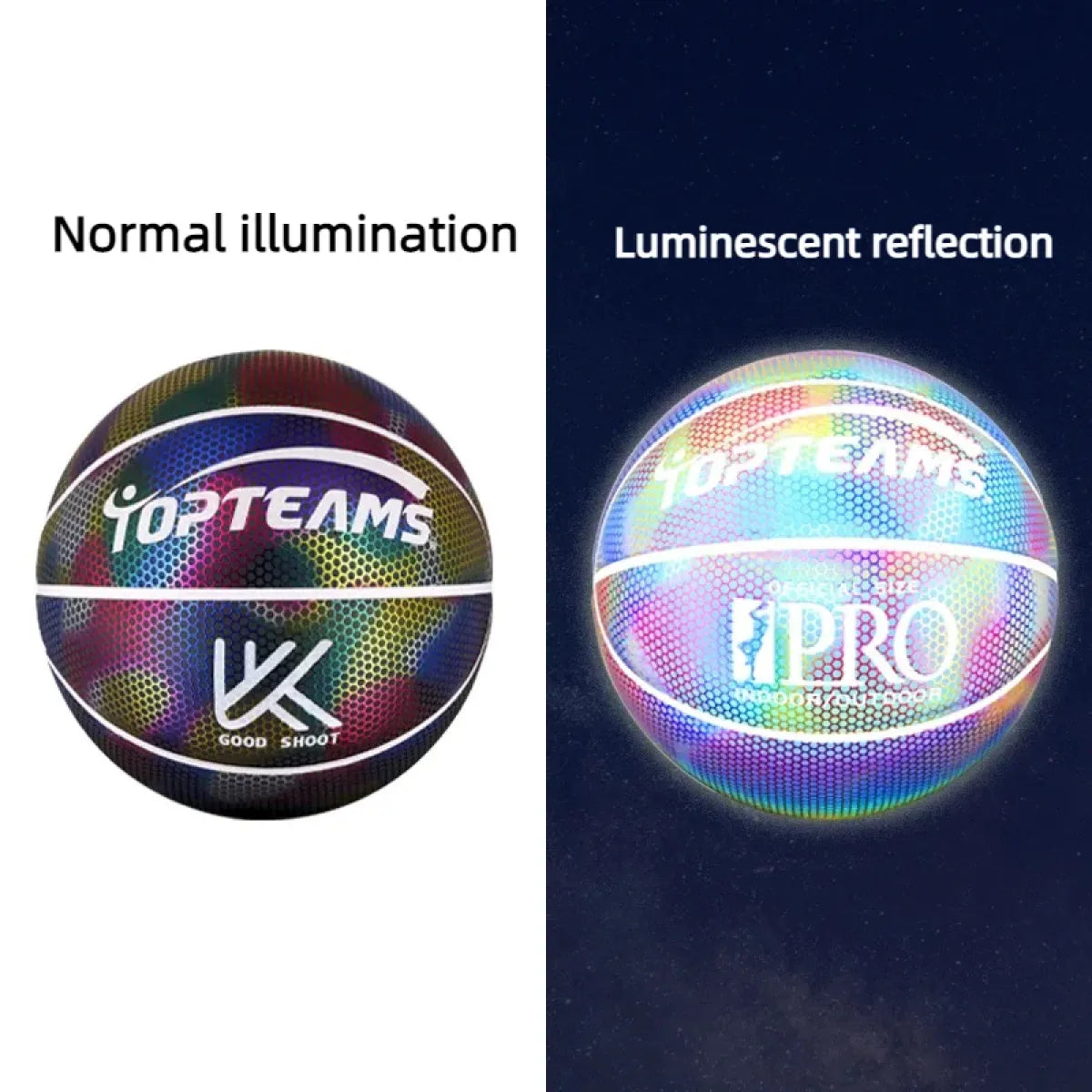 Luminous PU Basketball Size 7