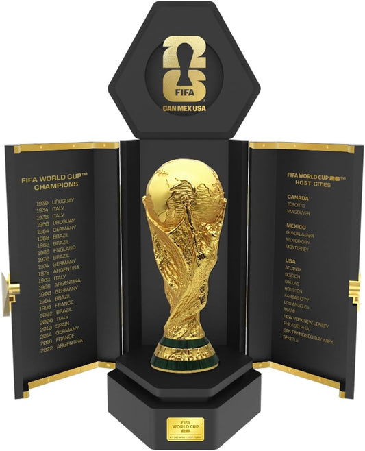 Officially Licensed FIFA World Cup 2026 Premium 260Mm Trophy Replica – 24K Gold Plated Limited Edition (Only 2026 Made) – Individually Numbered with Luxury 3-Sided Leather Display Case
