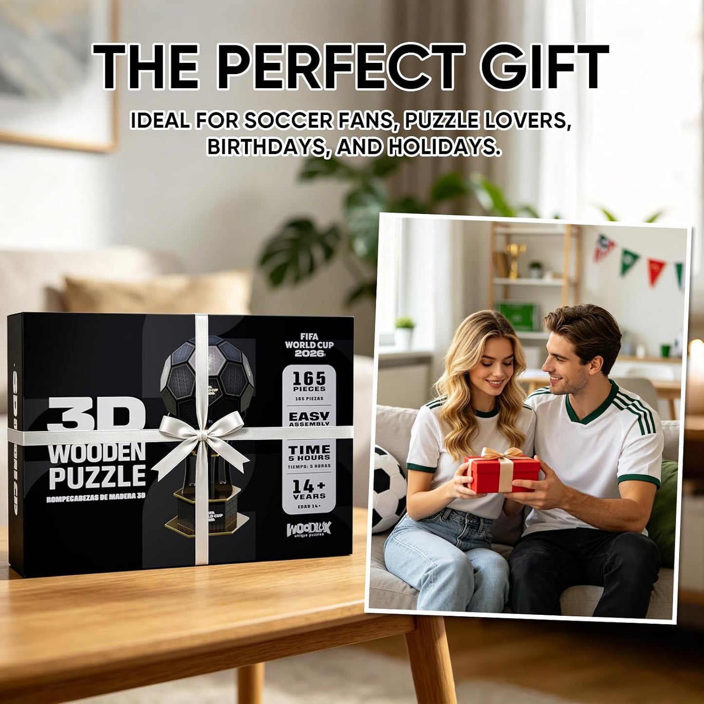 Officially Licensed FIFA World Cup 3D Puzzle Trophy Model, Soccer Ball Building Kit for Adults & Kids, Collectible Sports Memorabilia Fan Gift (Black & Gold 01) | Official Licensed,Fwc 2026 Trophy,Soccer Puzzles Gift,Sports Memorabilia Collector,Hands-On Building,Long-Lasting Display