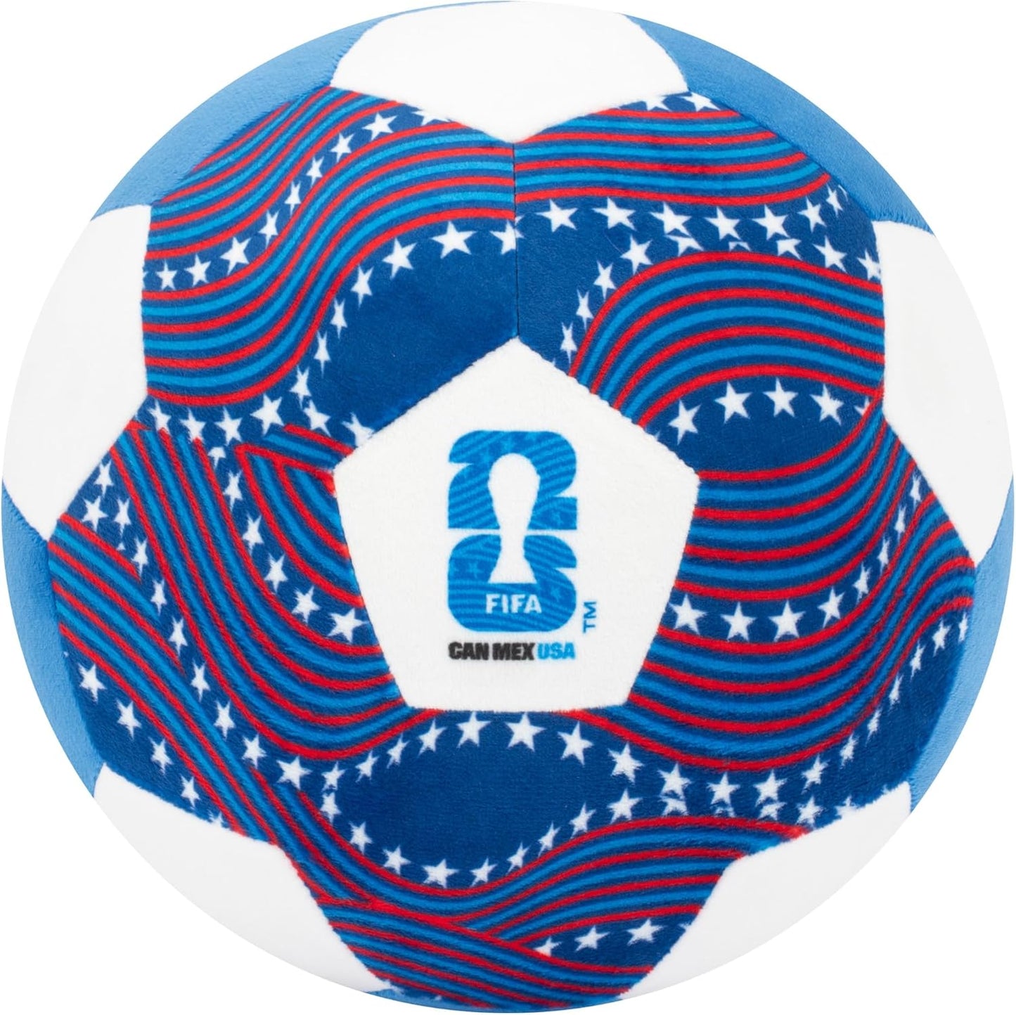 FIFA® World Cup 2026 USA 9-Inch Plush Soccer Ball - Soft, Collectible World Cup™ Plush Toy - National Team Stars and Stripes Design - Ages 3+