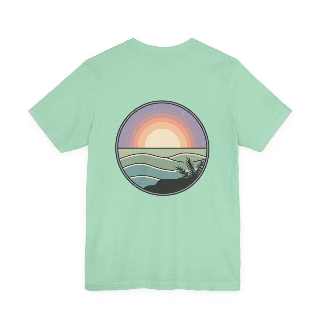 Sun Daze Tee, a stylish NY basketball streetwear T-shirt by Printify featuring city pride design, shown in this image.