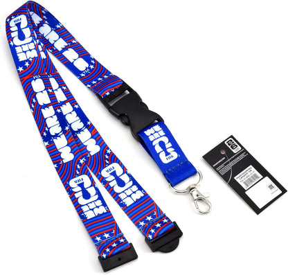 FIFA Official World Cup 2026 USA Lanyard – Collectible Navy W/ Red & White Host Nation Edition – Detachable Breakaway Neck Strap with Metal Clip – Commemorative Soccer Fan Gear for Badges, Keys & ID