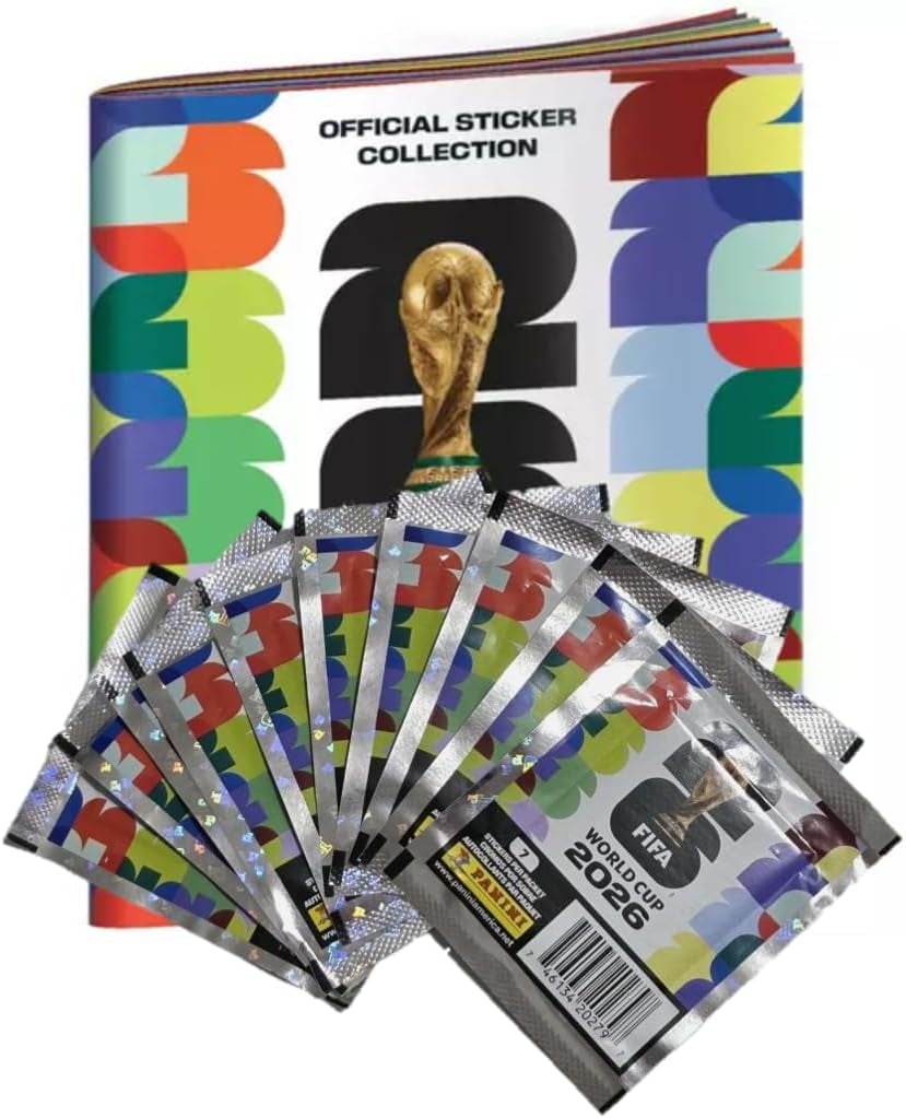 2026  FIFA World Cup Official Sticker Series (1 X Softcover Album + 10 X Sealed Sticker Packs)