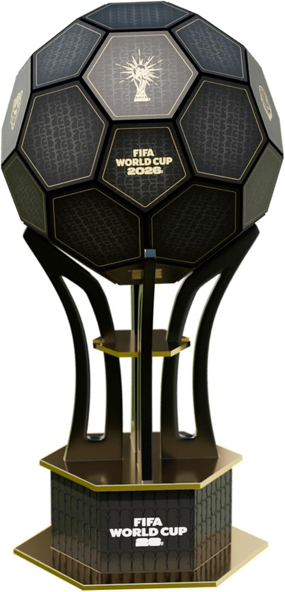 Officially Licensed FIFA World Cup 3D Puzzle Trophy Model, Soccer Ball Building Kit for Adults & Kids, Collectible Sports Memorabilia Fan Gift (Black & Gold 01) | Official Licensed,Fwc 2026 Trophy,Soccer Puzzles Gift,Sports Memorabilia Collector,Hands-On Building,Long-Lasting Display