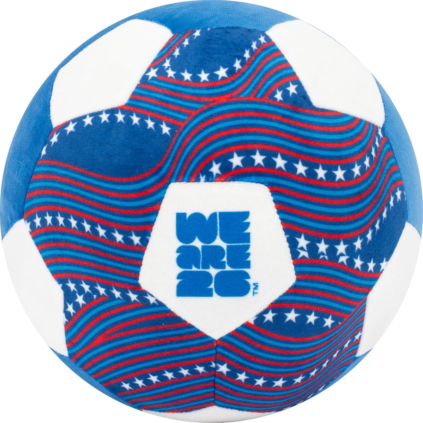 FIFA® World Cup 2026 USA 9-Inch Plush Soccer Ball - Soft, Collectible World Cup™ Plush Toy - National Team Stars and Stripes Design - Ages 3+