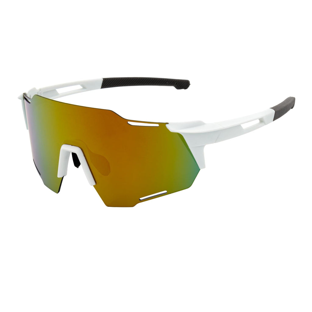 Morspecs RAZER large sports wraparound rimless shield sunglasses with white smoke tint, showcasing sleek, sporty eyewear design.